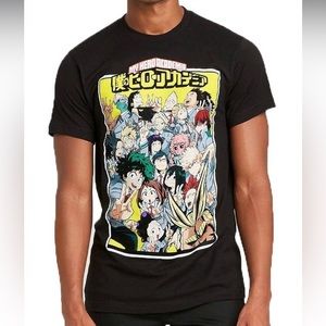 Funimation Men's T-Shirt My Hero Academia Black Size Medium